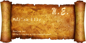 Móza Eliz névjegykártya